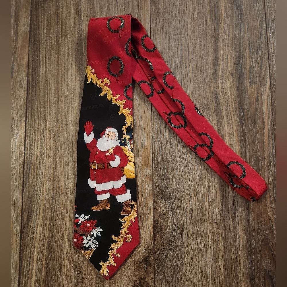 Yule Tie Greetings Santa Claus Christmas Neck Tie‎